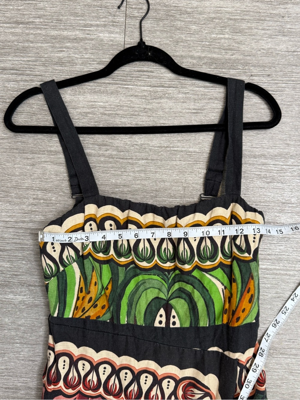 FARM Rio Coconut Tree Flow Scarf Midi Dress Tropical Print Sleeveless Size M - Picture 7 of 9